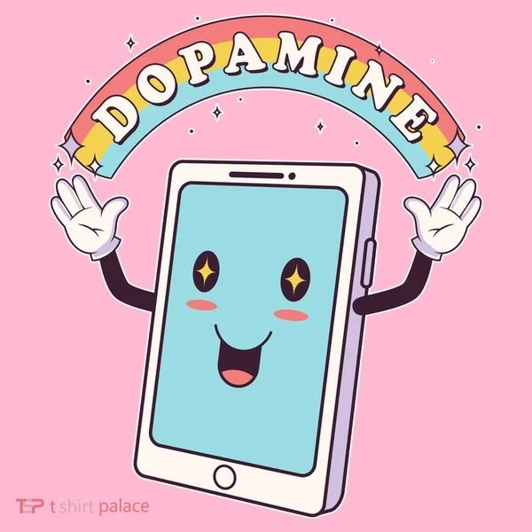 Cute Funny Dopamine Cellphone T-Shirt