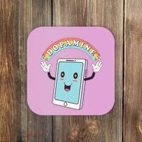 Cute Funny Dopamine Cellphone Coaster thumb 0