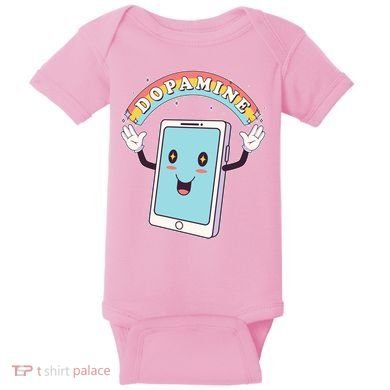 Cute Funny Dopamine Cellphone Baby Bodysuit