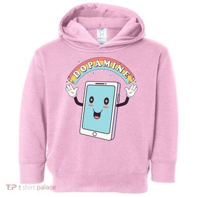Cute Funny Dopamine Cellphone Toddler Hoodie