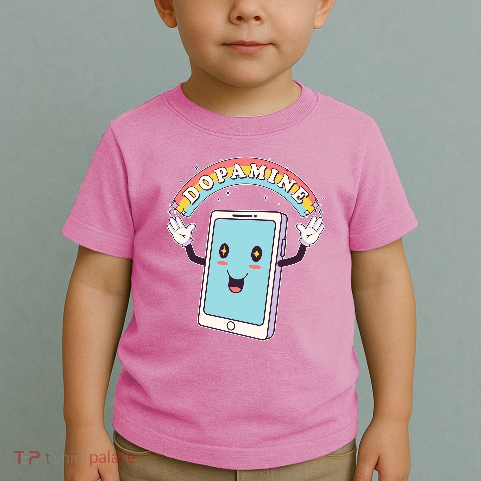 Cute Funny Dopamine Cellphone Toddler T-Shirt
