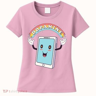 Cute Funny Dopamine Cellphone Women's T-Shirt