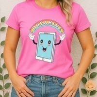 Cute Funny Dopamine Cellphone Women's T-Shirt thumb 2