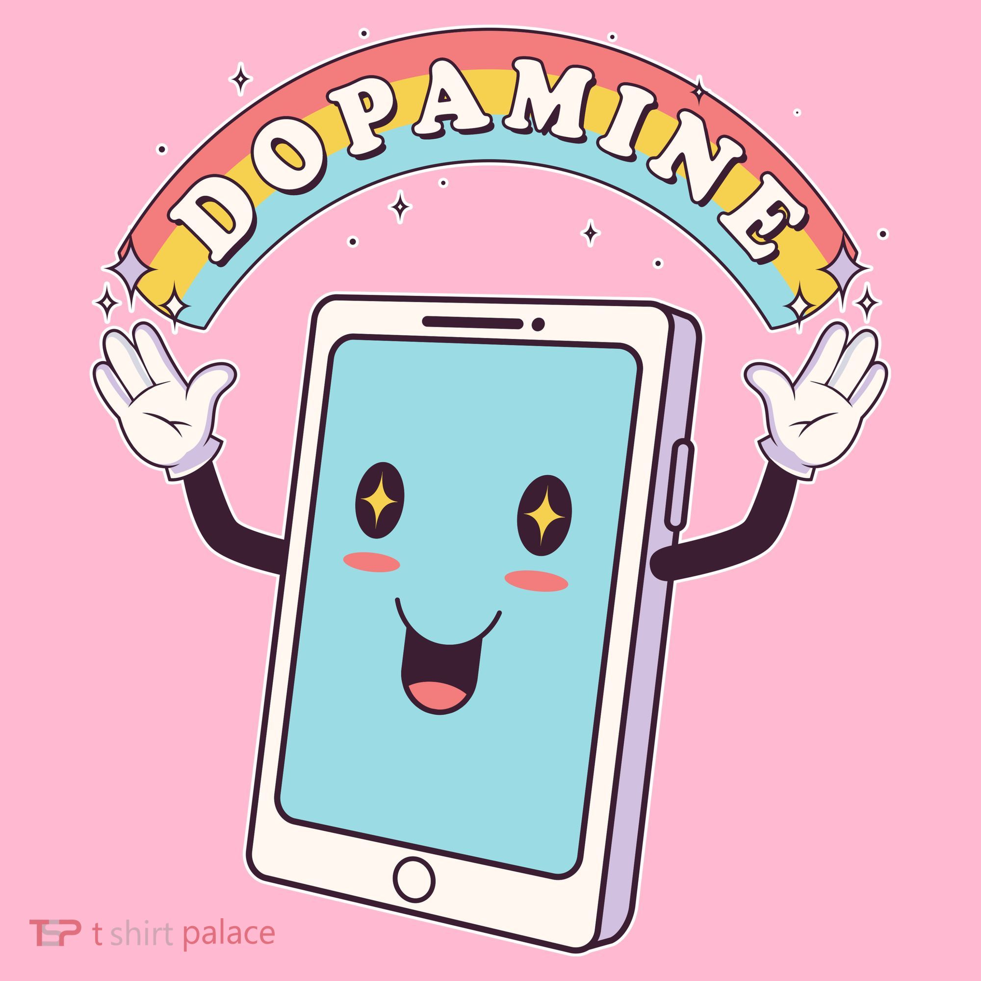 Cute Funny Dopamine Cellphone Women's T-Shirt