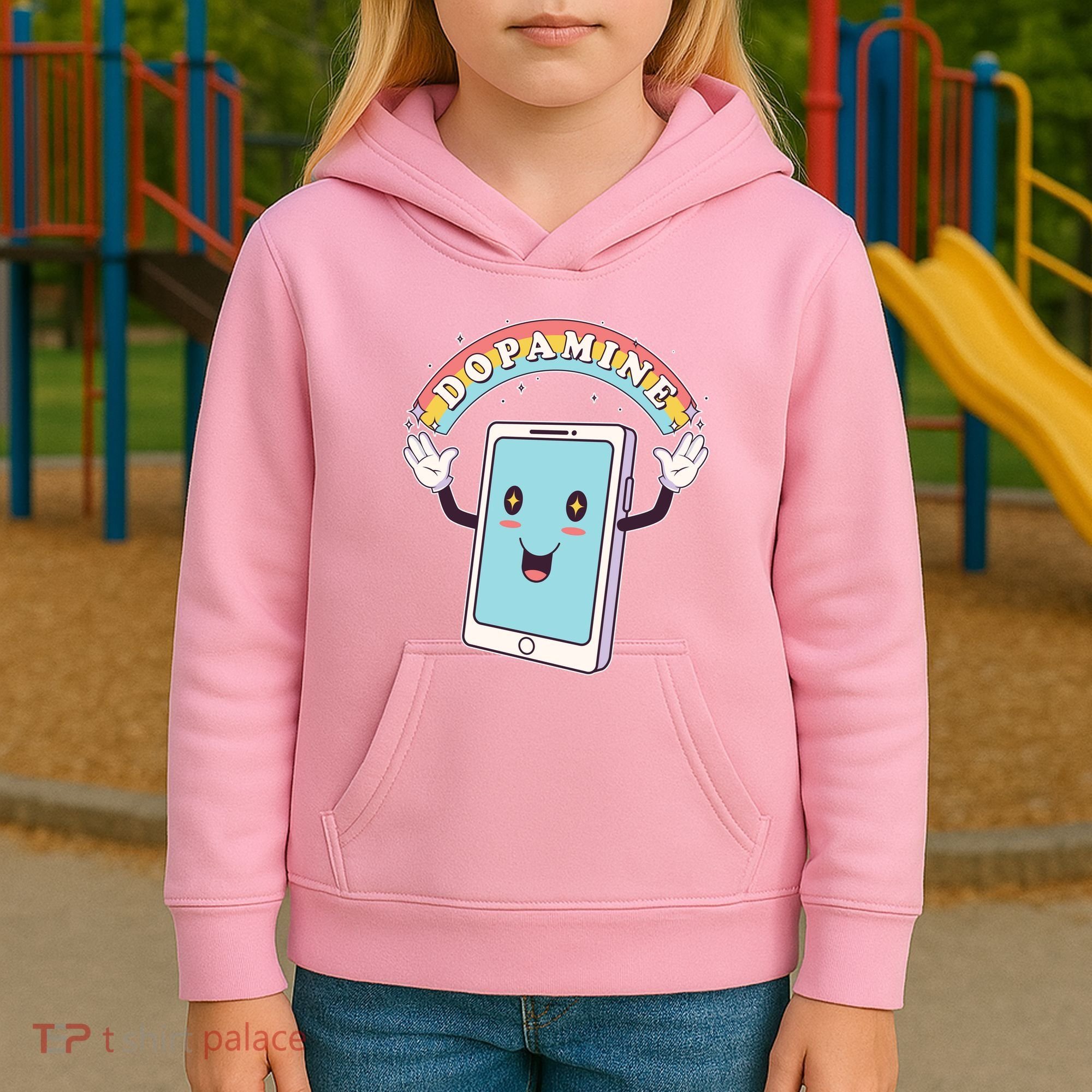 Cute Funny Dopamine Cellphone Kids Hoodie
