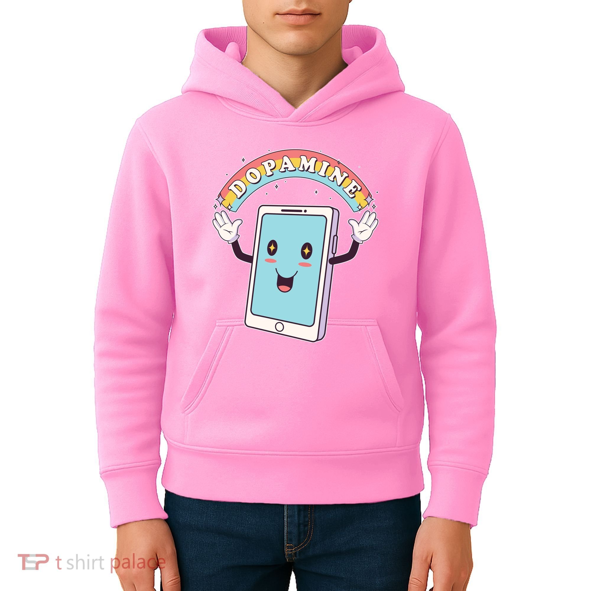 Cute Funny Dopamine Cellphone Kids Hoodie