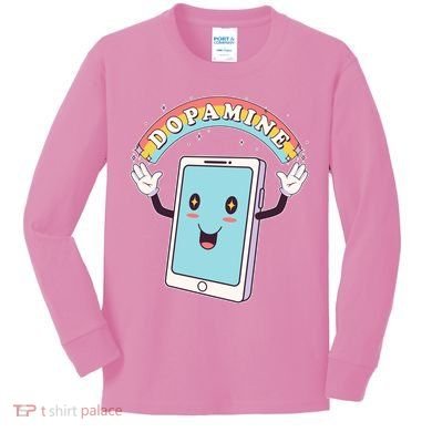 Cute Funny Dopamine Cellphone Kids Long Sleeve Shirt