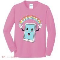 Cute Funny Dopamine Cellphone Kids Long Sleeve Shirt thumb 0