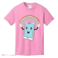 Cute Funny Dopamine Cellphone Kids T-Shirt thumb 0