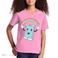Cute Funny Dopamine Cellphone Kids T-Shirt thumb 2