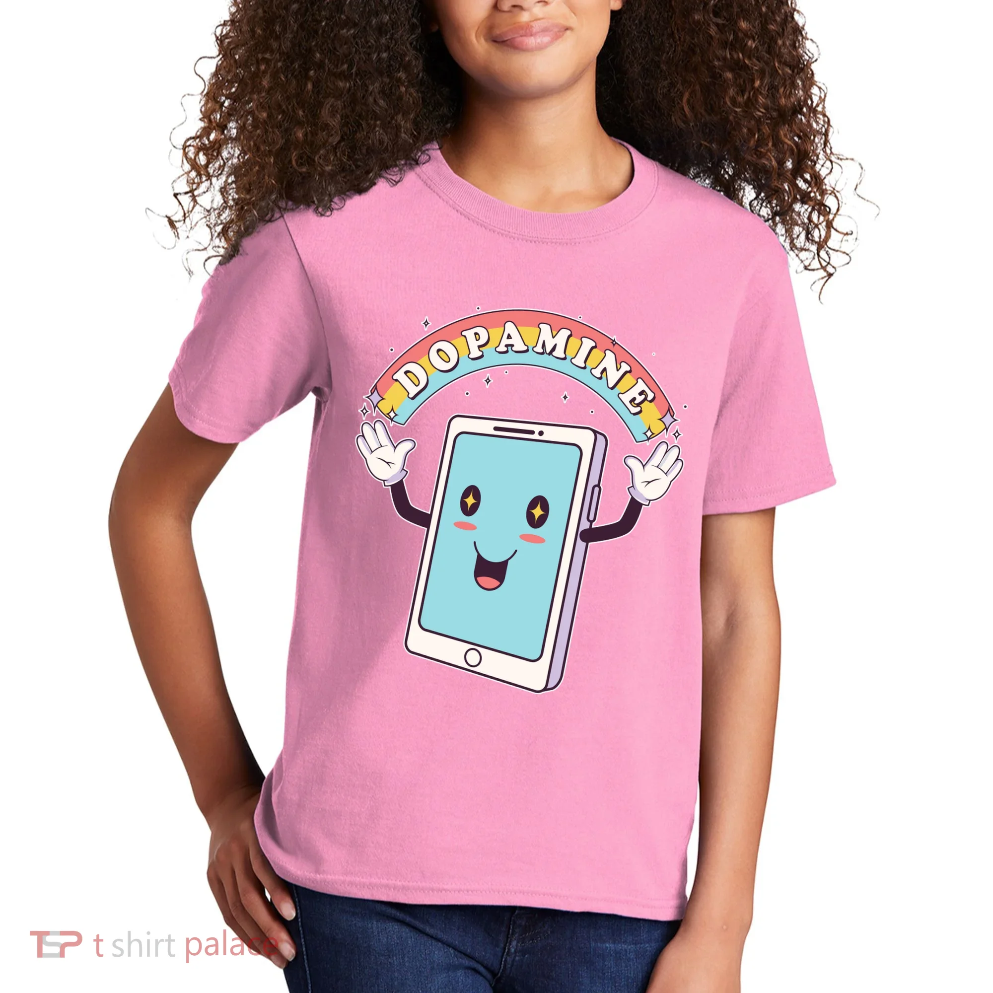 Cute Funny Dopamine Cellphone Kids T-Shirt