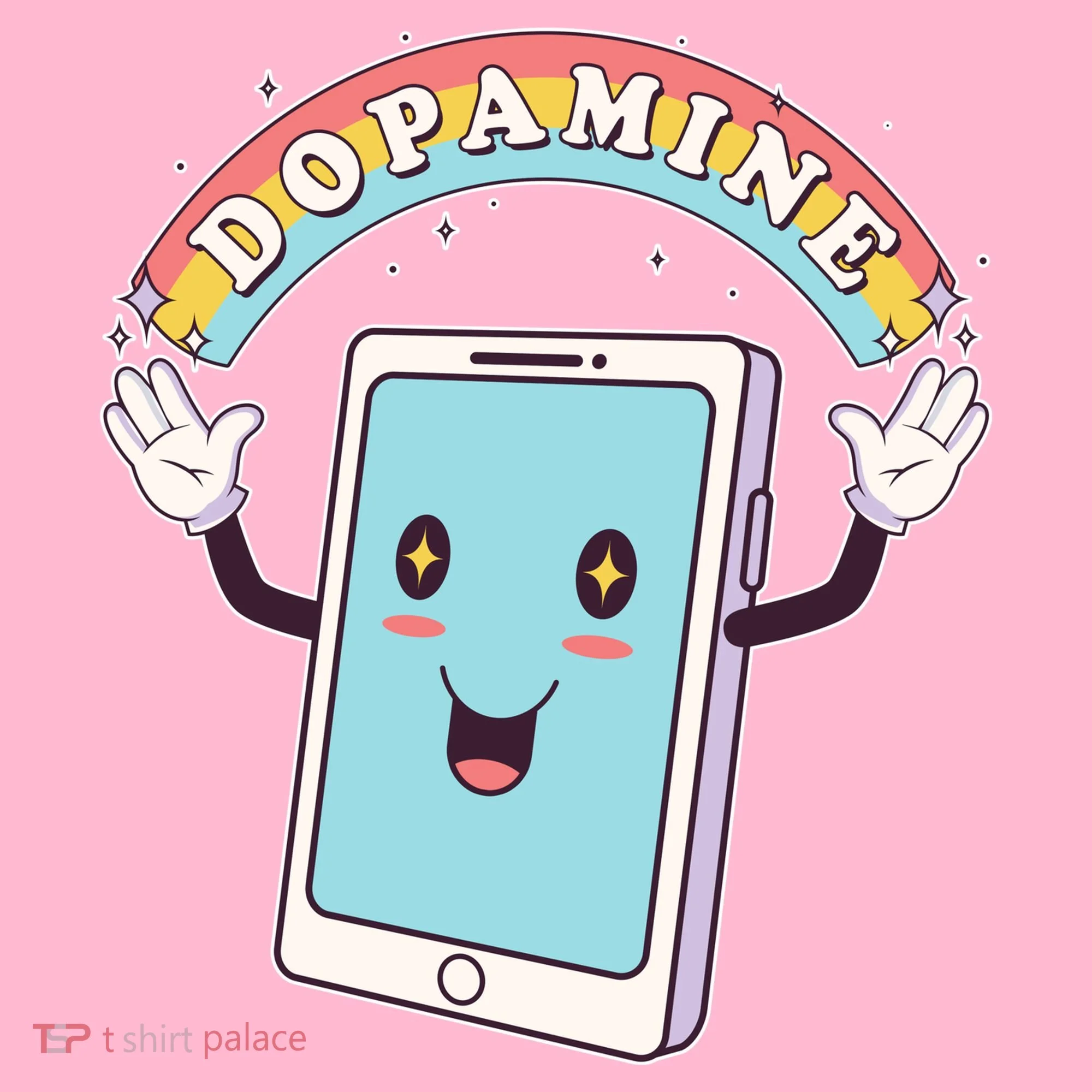 Cute Funny Dopamine Cellphone Kids T-Shirt