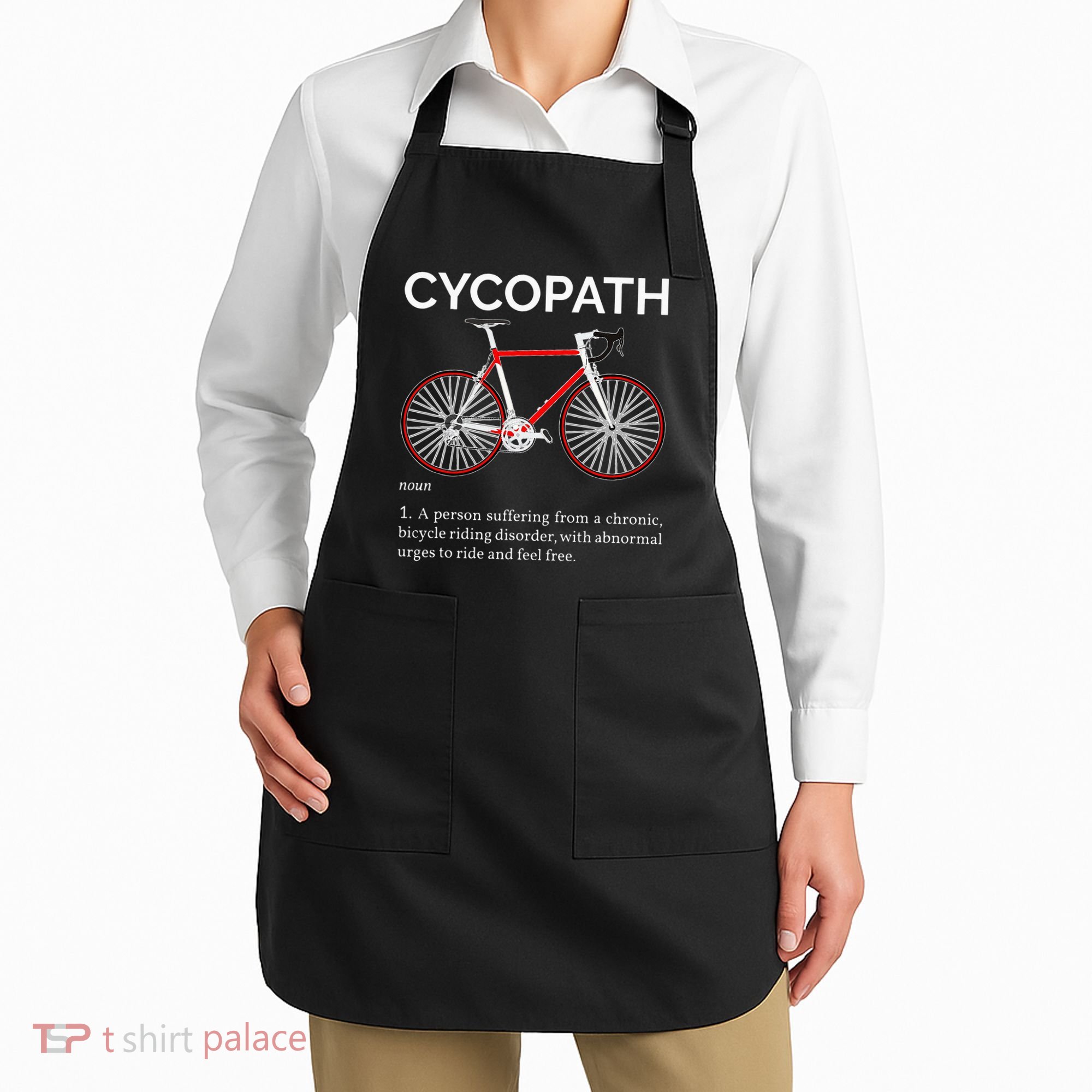 Cycopath Funny Definition For A Biker Cyclist Apron