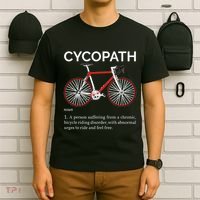 Cycopath Funny Definition For A Biker Cyclist T-Shirt thumb 6