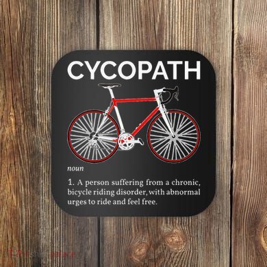 Cycopath Funny Definition For A Biker Cyclist Coaster
