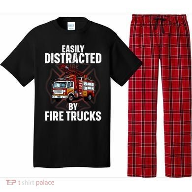 Cute Firefighter Design For Fireman Fire Truck Pajama Set