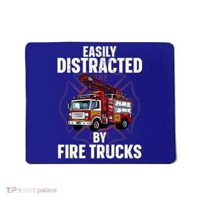 Cute Firefighter Design For Fireman Fire Truck Mousepad
