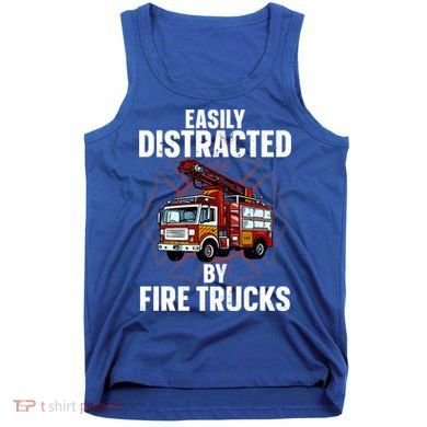 Cute Firefighter Design For Fireman Fire Truck Tank Top
