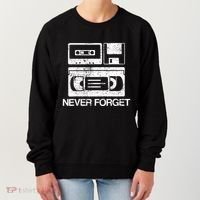 Cassette Floppy Disk Retro Never Forget Meaningful Gift Women's Sweatshirt thumb 0