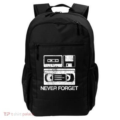 Cassette Floppy Disk Retro Never Forget Meaningful Gift Backpack