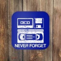 Cassette Floppy Disk Retro Never Forget Meaningful Gift Coaster thumb 0