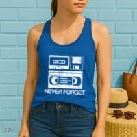 Cassette Floppy Disk Retro Never Forget Meaningful Gift Women's Tank Top thumb 2