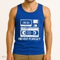 Cassette Floppy Disk Retro Never Forget Meaningful Gift Tank Top thumb 3