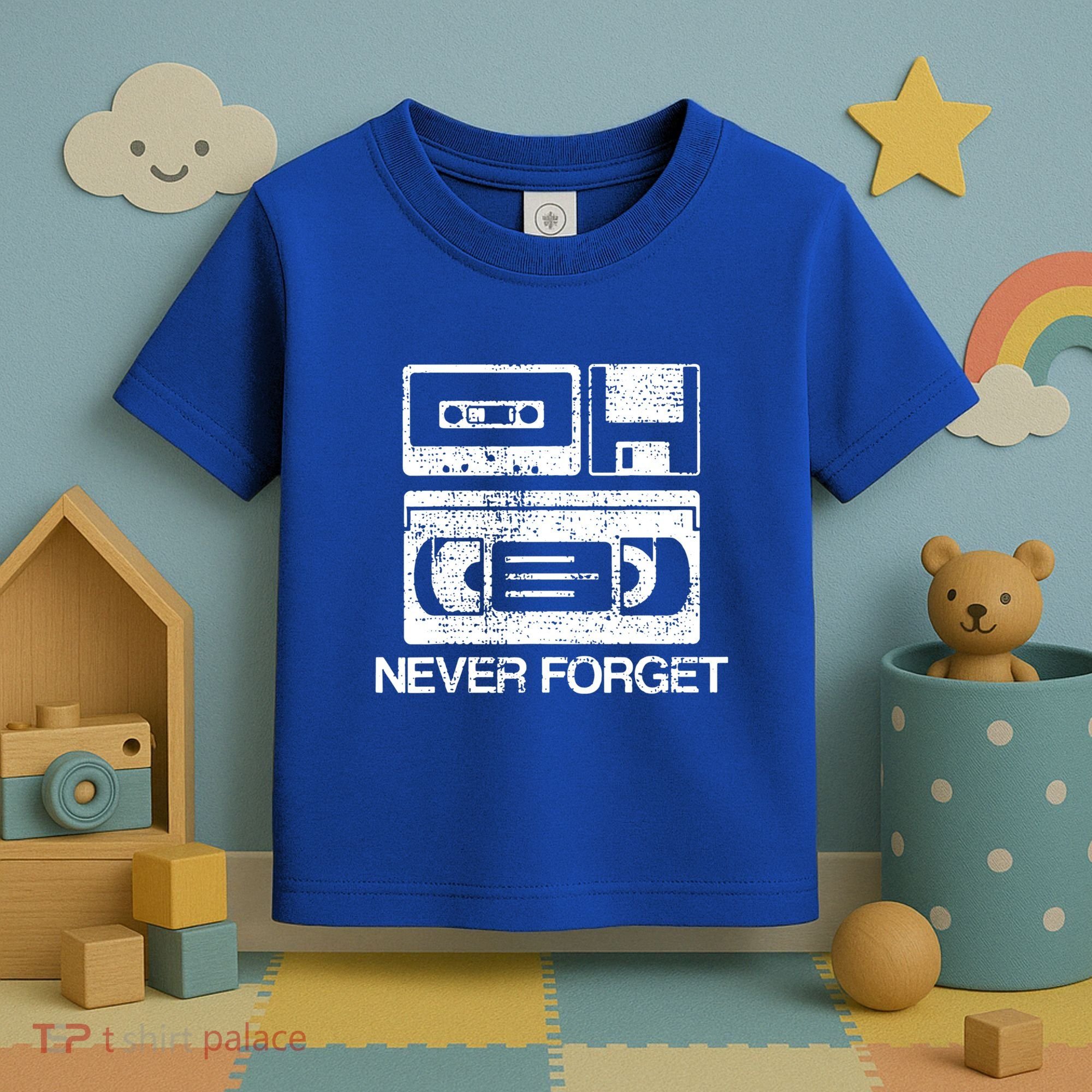 Cassette Floppy Disk Retro Never Forget Meaningful Gift Toddler T-Shirt