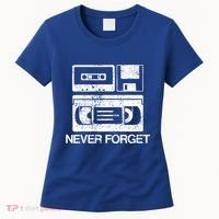 Cassette Floppy Disk Retro Never Forget Meaningful Gift Women's T-Shirt thumb 0