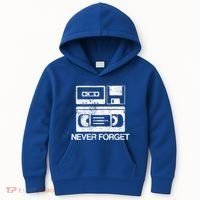 Cassette Floppy Disk Retro Never Forget Meaningful Gift Kids Hoodie thumb 0