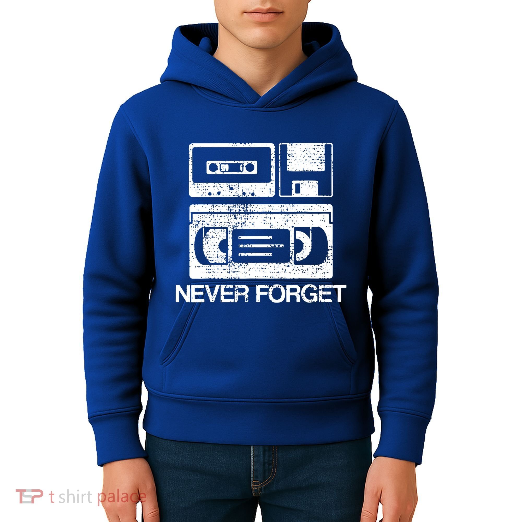Cassette Floppy Disk Retro Never Forget Meaningful Gift Kids Hoodie