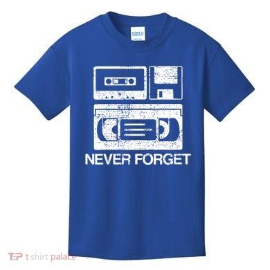 Cassette Floppy Disk Retro Never Forget Meaningful Gift Kids T-Shirt