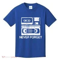 Cassette Floppy Disk Retro Never Forget Meaningful Gift Kids T-Shirt thumb 0