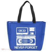 Cassette Floppy Disk Retro Never Forget Meaningful Gift Tote Bag thumb 0