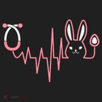 Cute Funny Easter Bunny Heart Beat Stethoscope Women's Sweatshirt thumb 2