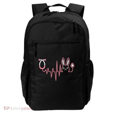 Cute Funny Easter Bunny Heart Beat Stethoscope Backpack