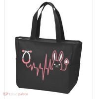 Cute Funny Easter Bunny Heart Beat Stethoscope Tote Bag thumb 3