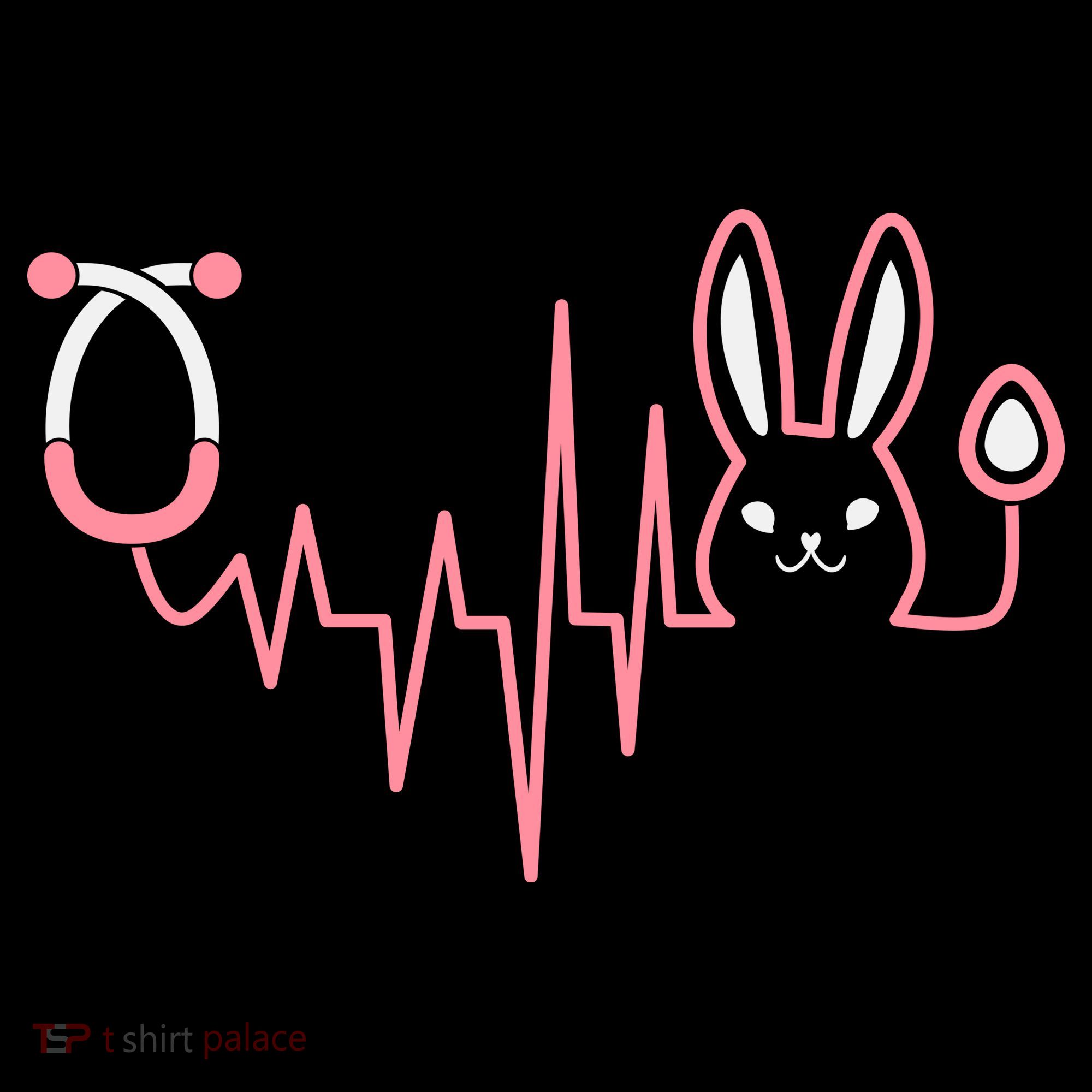 Cute Funny Easter Bunny Heart Beat Stethoscope Tote Bag