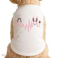 Cute Funny Easter Bunny Heart Beat Stethoscope Doggie Tank thumb 0