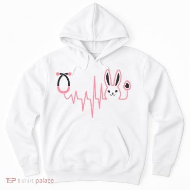 Cute Funny Easter Bunny Heart Beat Stethoscope Hoodie