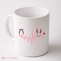 Cute Funny Easter Bunny Heart Beat Stethoscope Coffee Mug thumb 0