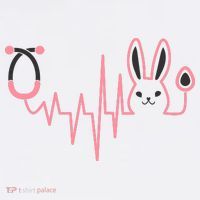 Cute Funny Easter Bunny Heart Beat Stethoscope Women's Hoodie thumb 2