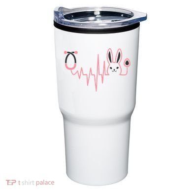 Cute Funny Easter Bunny Heart Beat Stethoscope Tumbler
