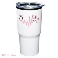 Cute Funny Easter Bunny Heart Beat Stethoscope Tumbler thumb 0