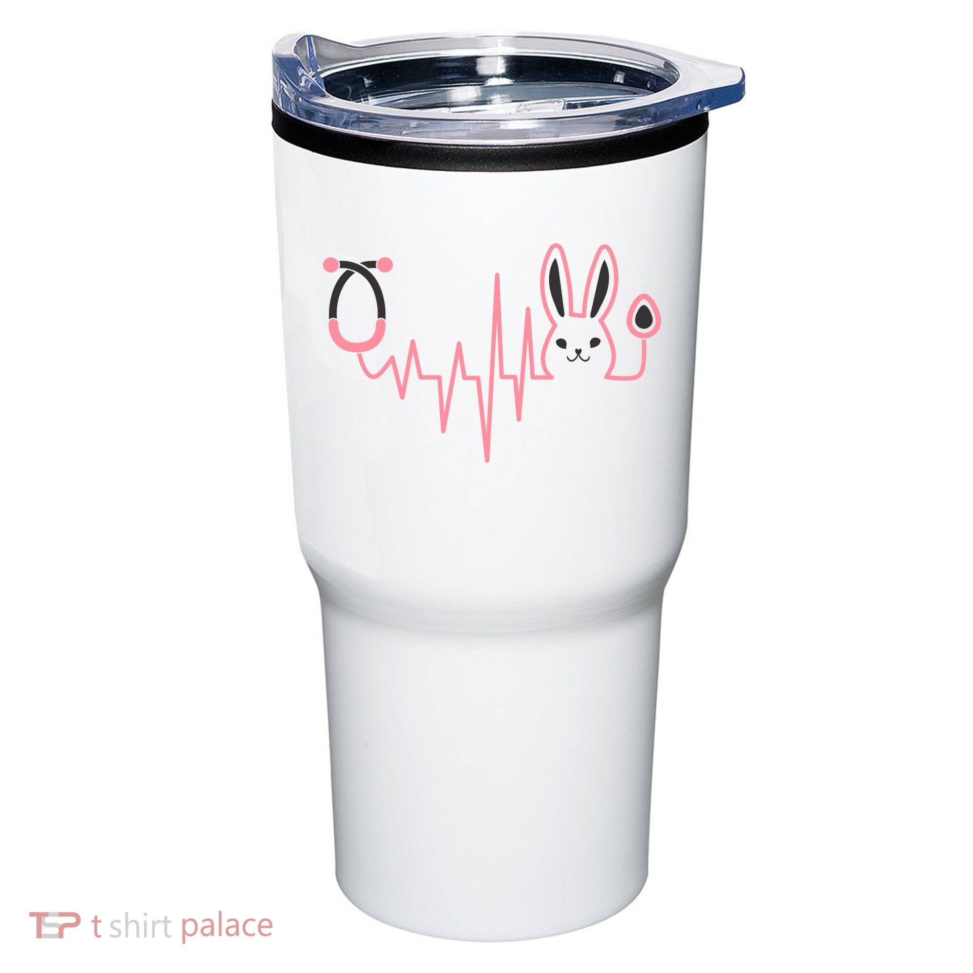 Cute Funny Easter Bunny Heart Beat Stethoscope Tumbler