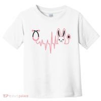 Cute Funny Easter Bunny Heart Beat Stethoscope Toddler T-Shirt thumb 0