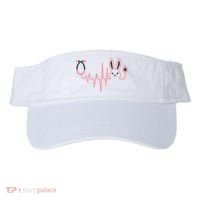 Cute Funny Easter Bunny Heart Beat Stethoscope Visor thumb 0