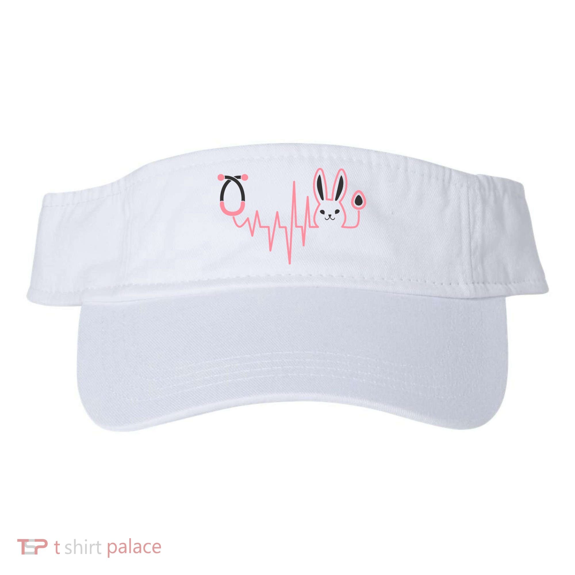 Cute Funny Easter Bunny Heart Beat Stethoscope Visor