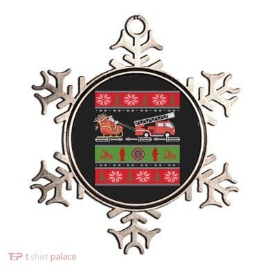 Christmas Fire Engine Fire Truck Fighter Ugly Xmas Gift Ornament