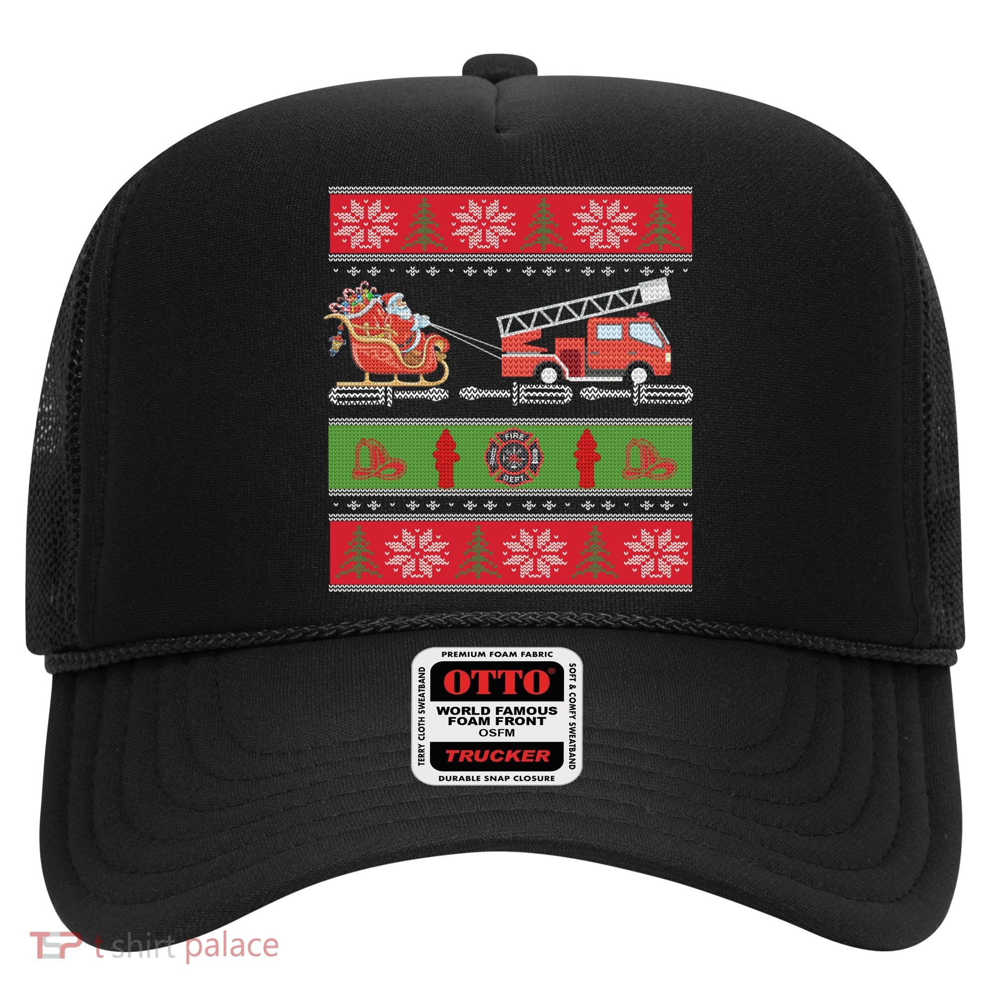 Christmas Fire Engine Fire Truck Fighter Ugly Xmas Gift Hat